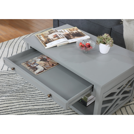 Alaterre Furniture 36 X 22 X 18, Pine with Composite Wood Top, Gray ANCT1340